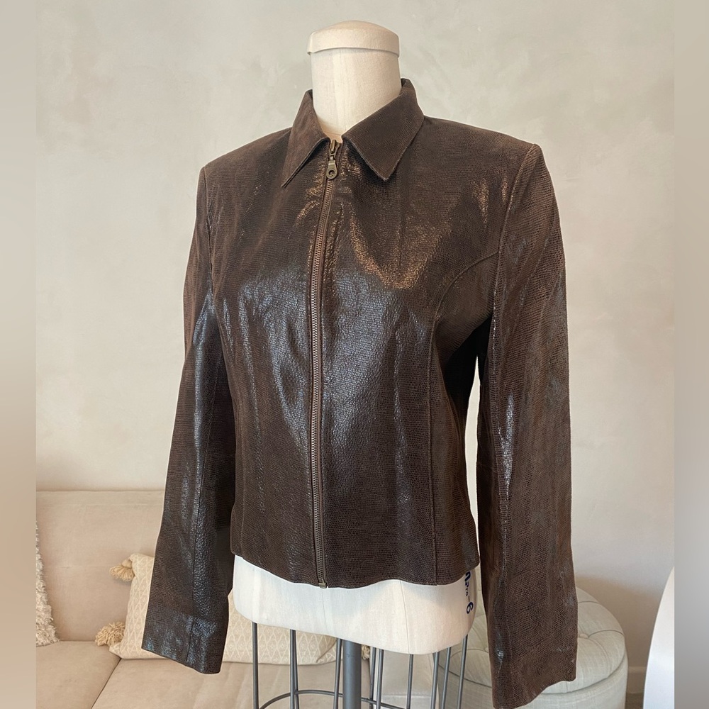 Vintage Brown Leather Jacket